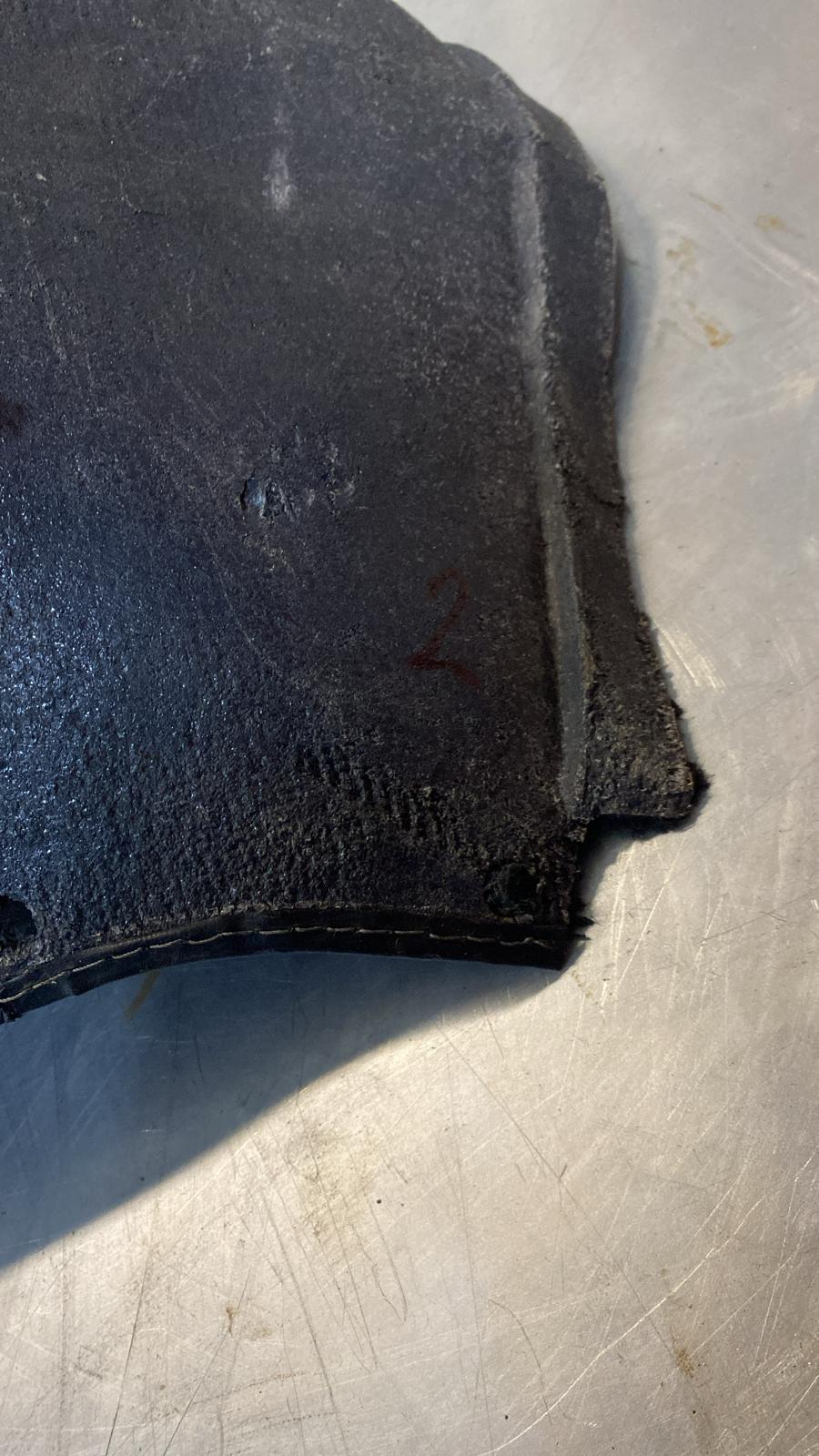 Porsche 924/944 85.5- rear right side trim carpet, black, 94455508401, used