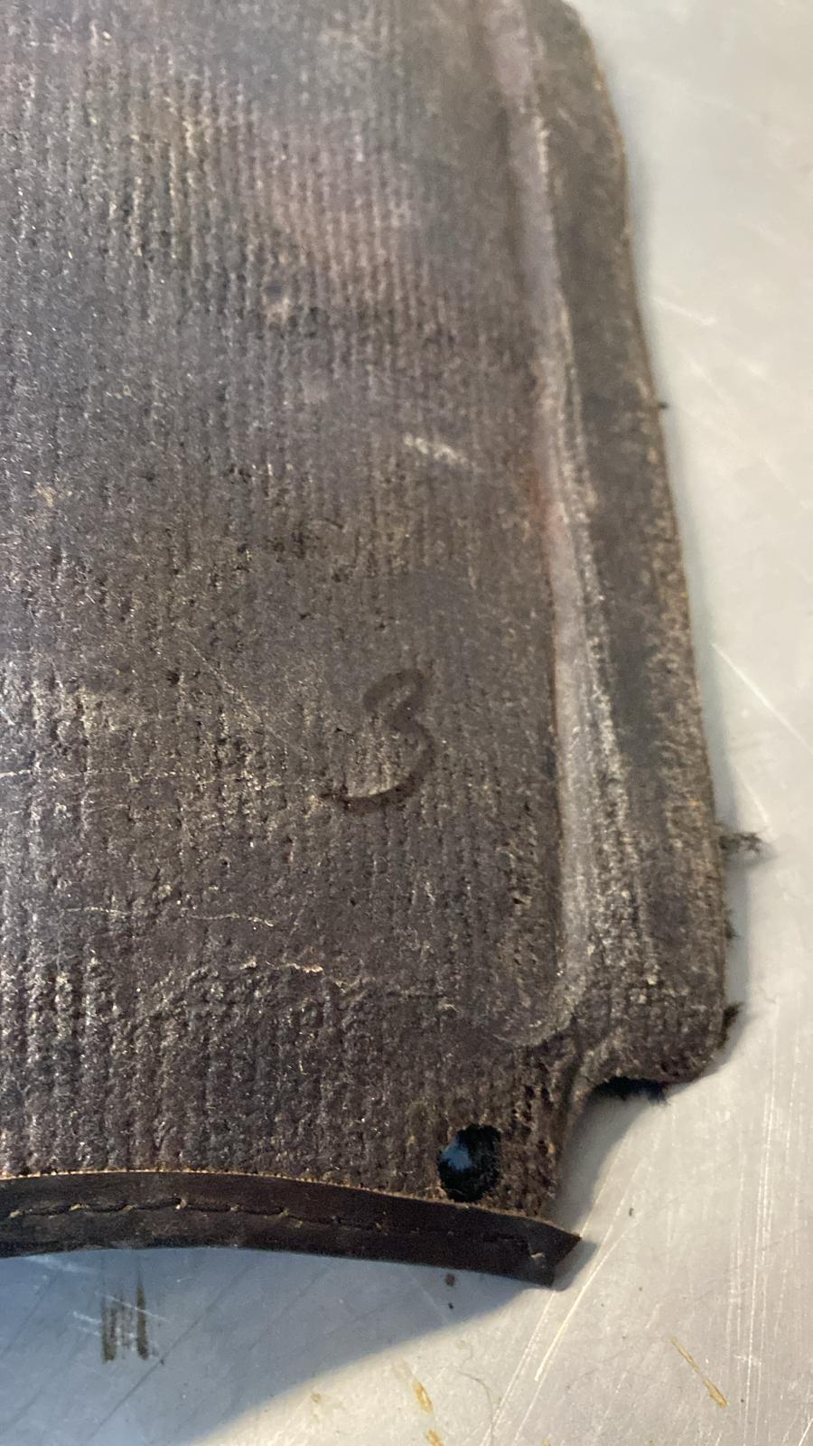 Porsche 924/944 85.5 - rear right side trim carpet, black, 94455508401, used