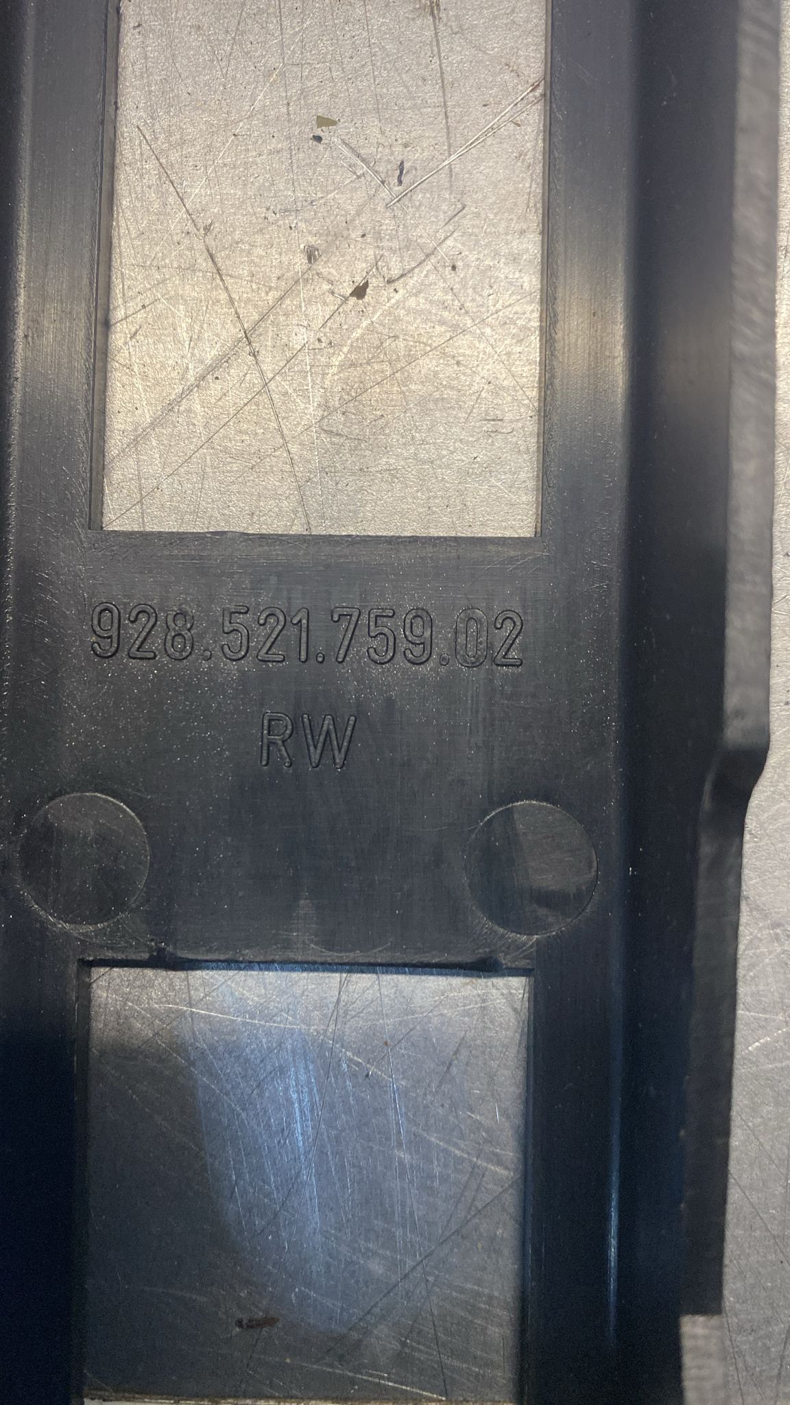 Porsche 928 plastic seat trim cover, used 92852175902