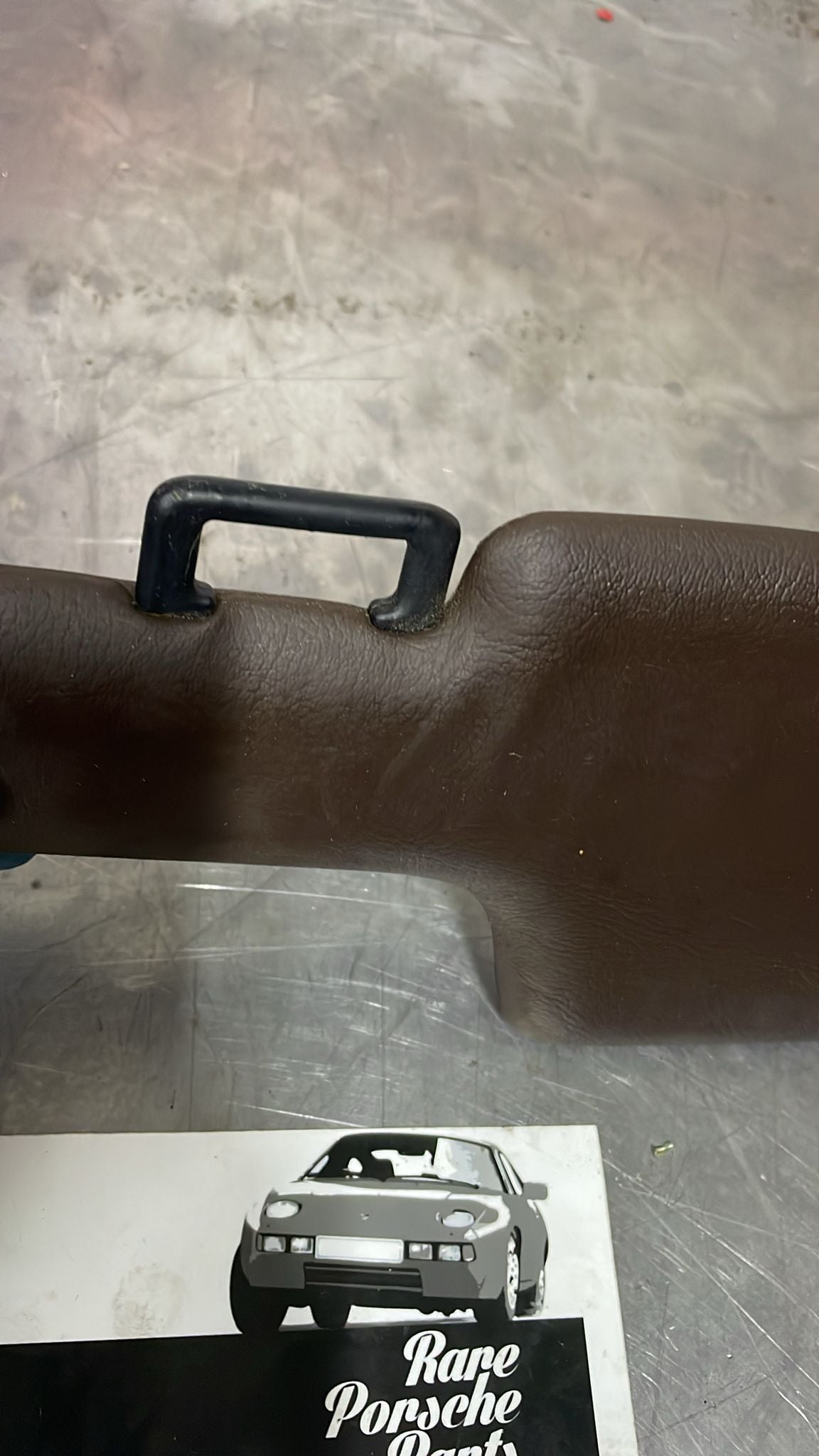 Porsche 928 front right sun visor, brown, used 92873103207