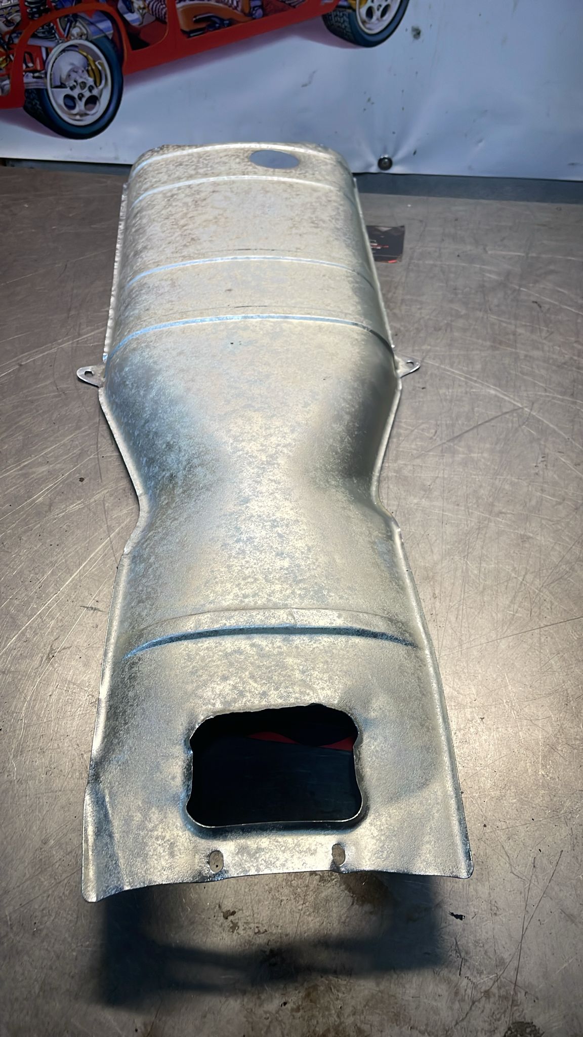 Porsche 928 heat protection plate, 92850449101, refurbished