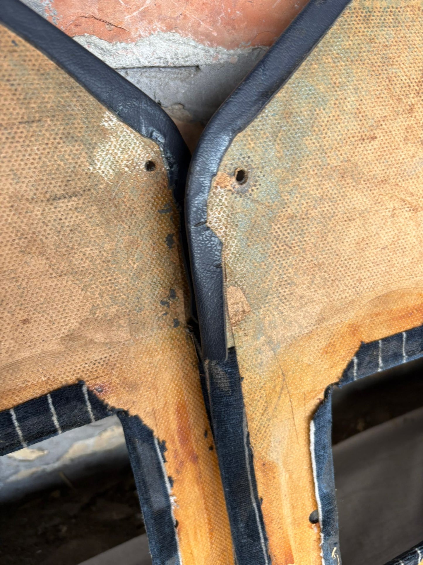 Pair Of Porsche 944 blue/blue Porsche pinstripes fabric door cards 94455501701 / 94455501801 used, very nice condition.