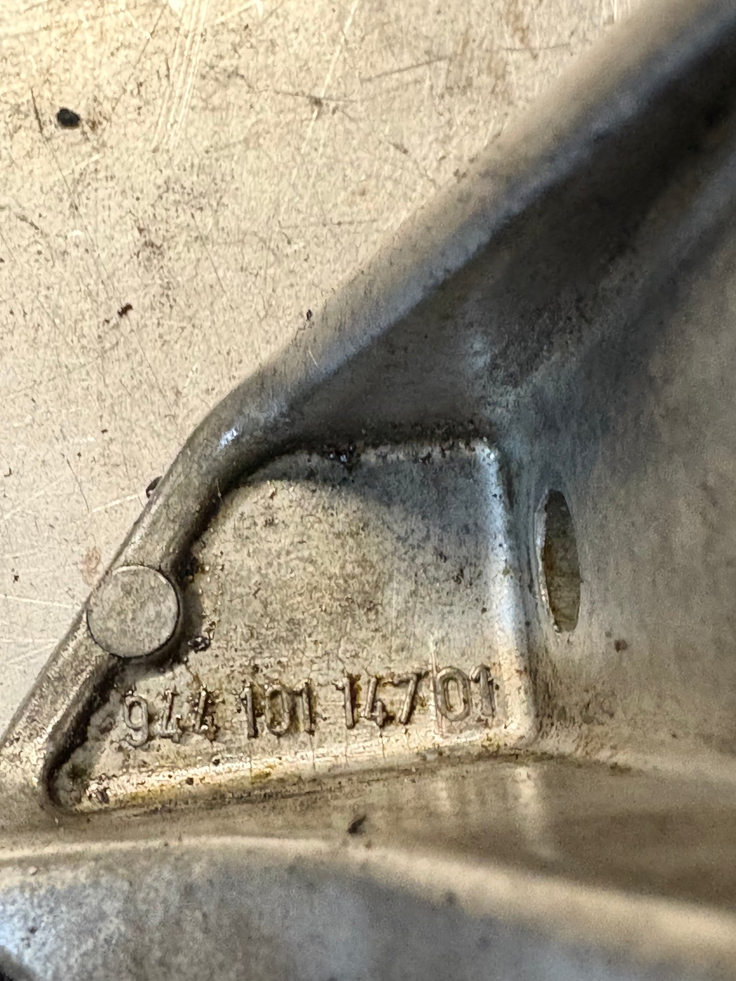 Porsche 944 power steering mount bracket, used, 94410114701