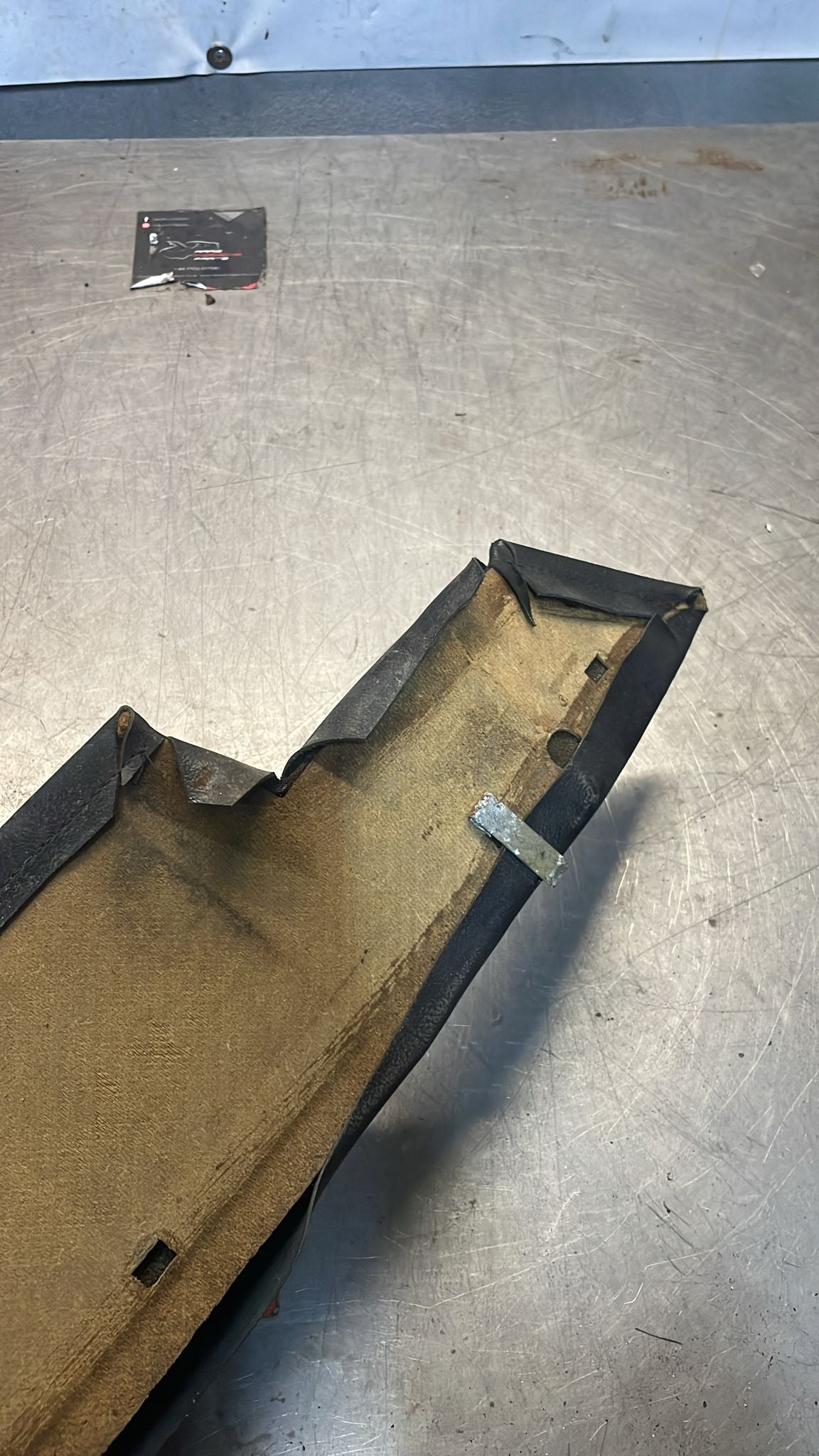 Porsche 928 door card insert panel, right, black, 92855505202, used