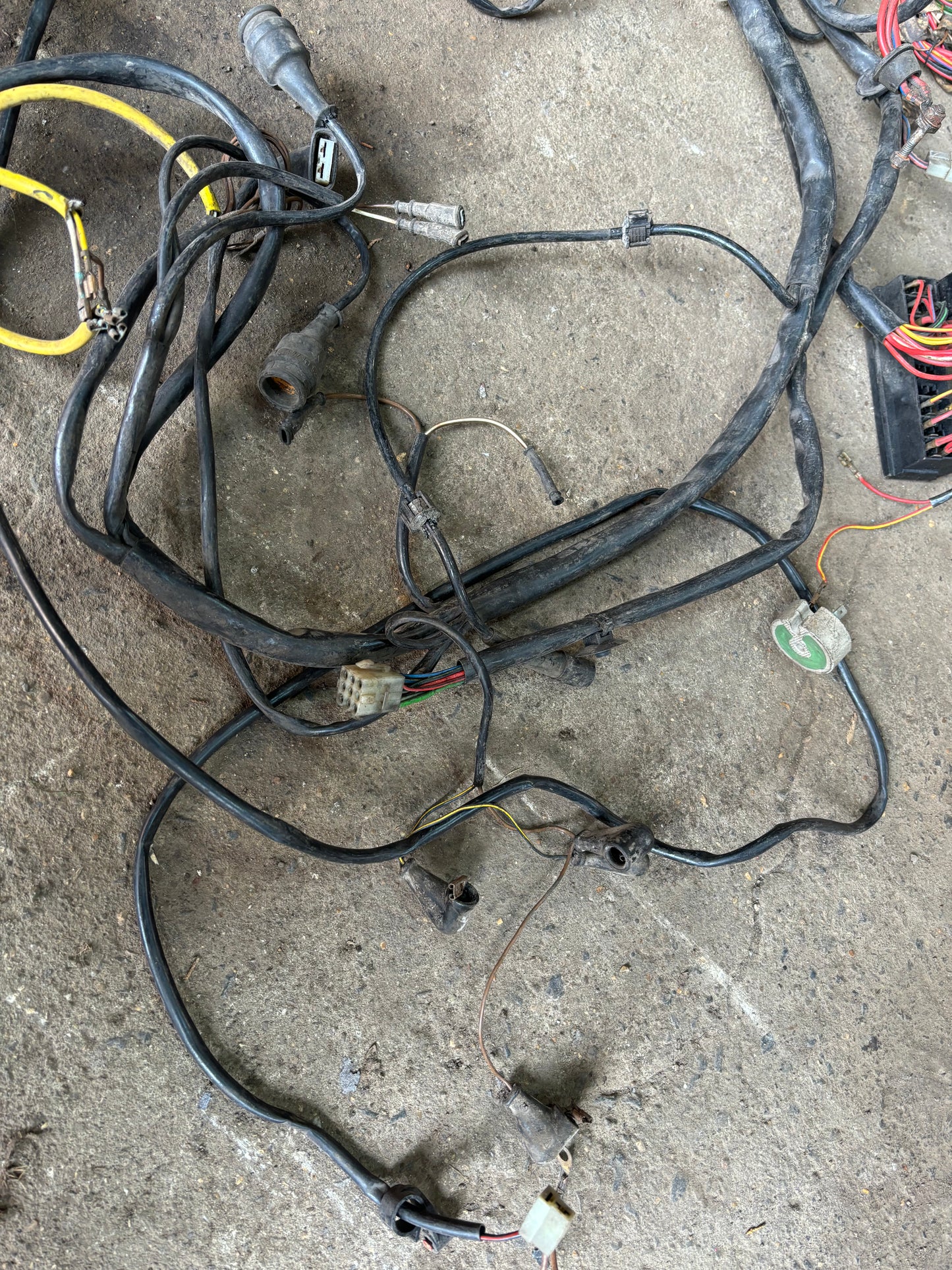 Porsche 924S / 944 engine bay wiring loom, fair condition for Square dash cars, used