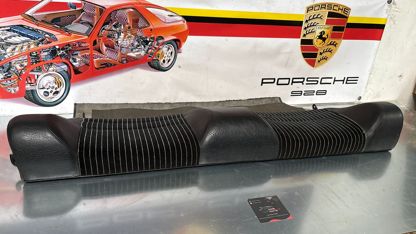 Porsche 924 944 early manual black seat set, front seats with black/white pinstripe fabric