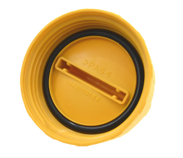 Porsche 924S / 944 / 968 / 928 / 964 / 911 oil filler cap. new. yellow. 944 107 191 02