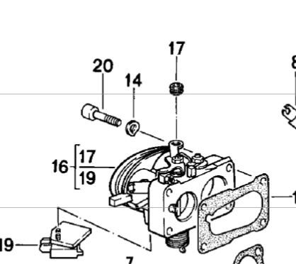 Porsche 924 2.0 throttle cable to throttle body bush. 823721567 new