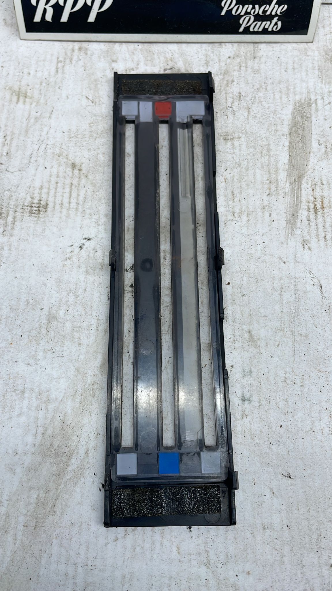 Porsche 924 early Heater control fascia panel, used 477819043B