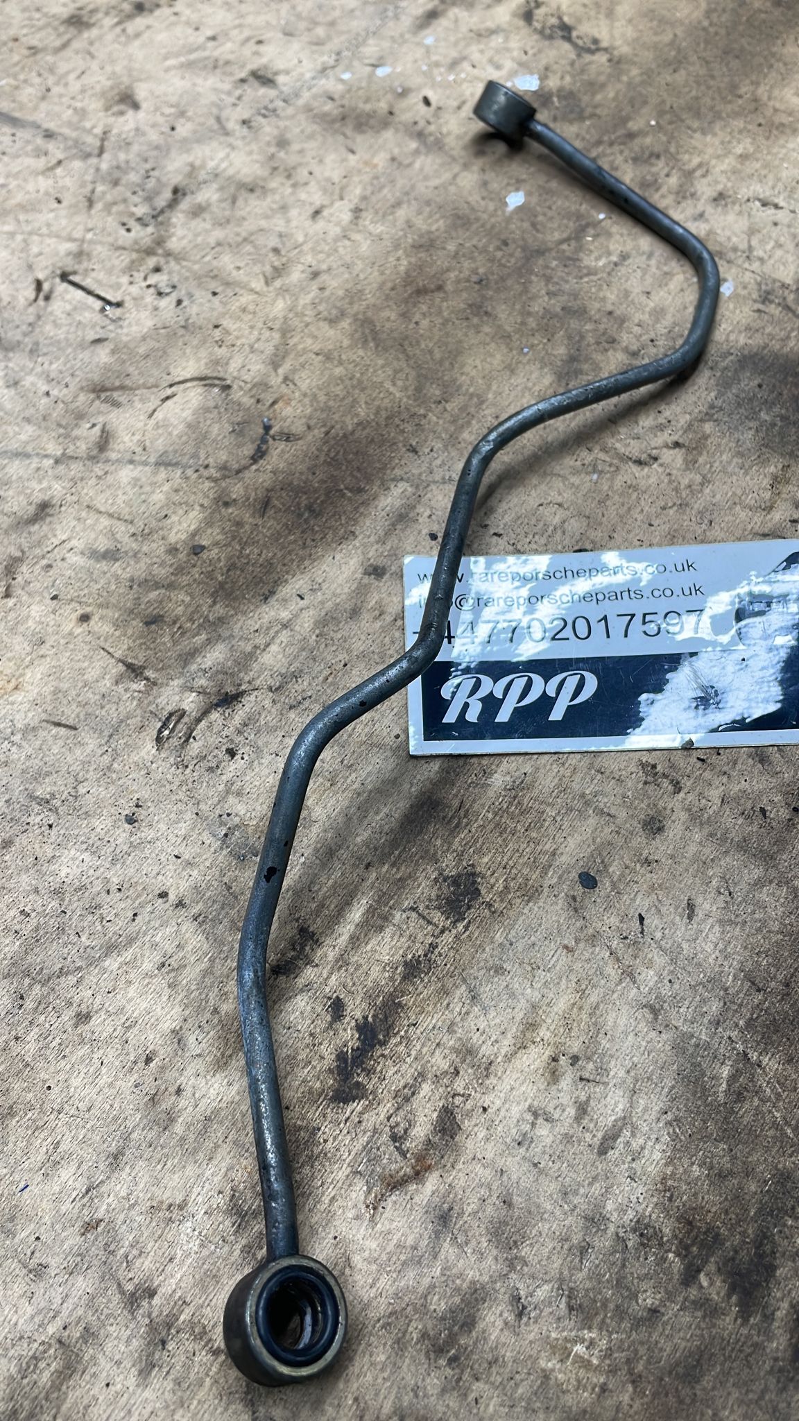 Porsche 944 power steering pipe on rack, used