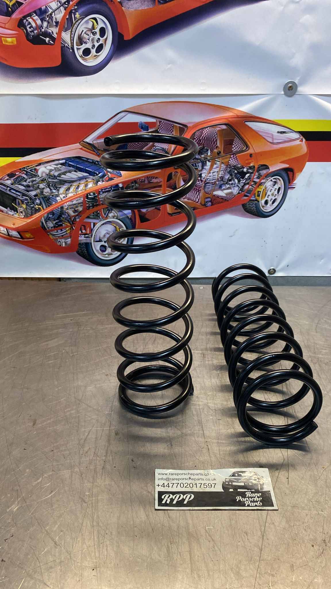 Porsche 944 Turbo pair of coil springs, refurbished 94434353101