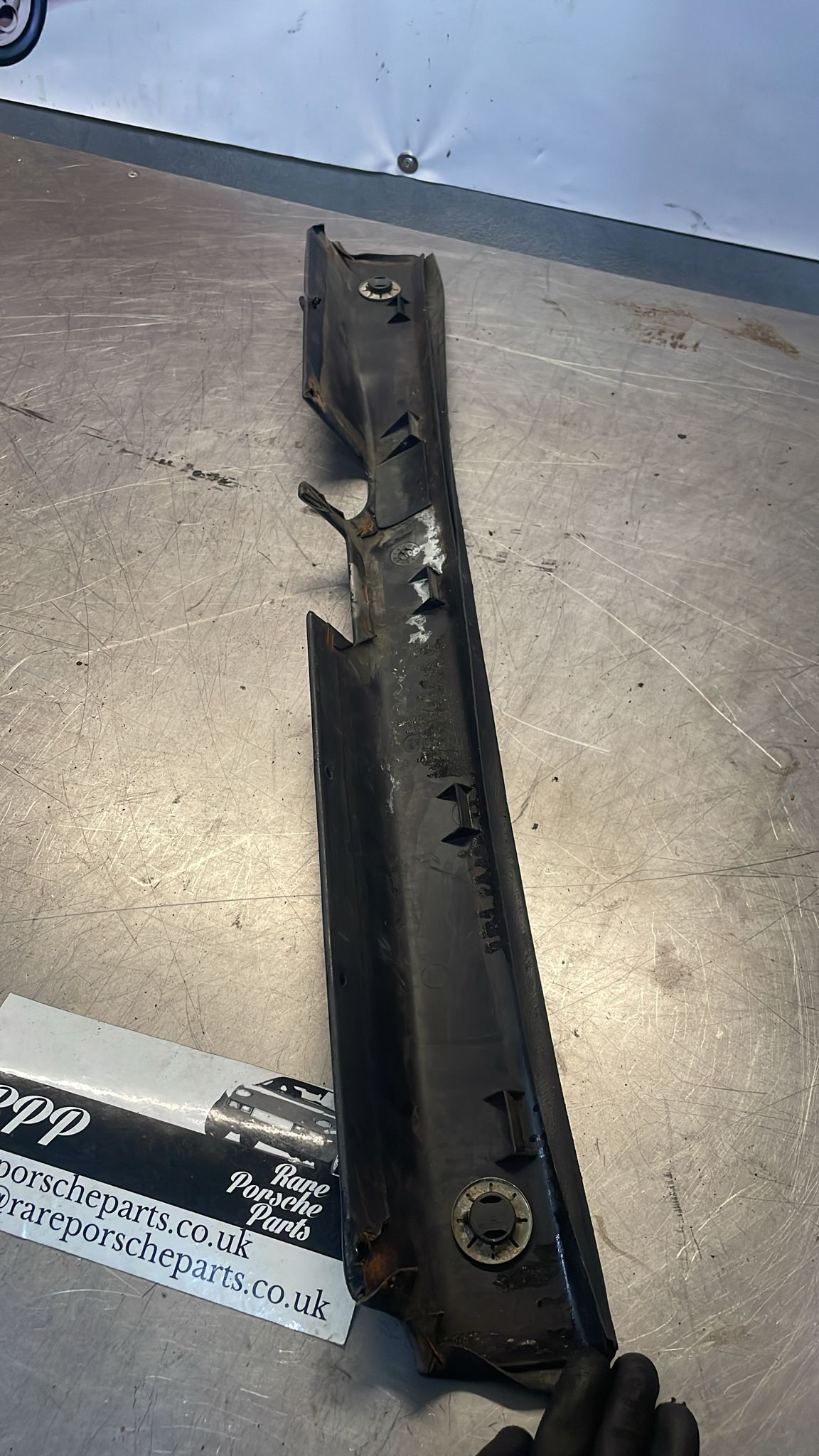 Porsche 928 trunk trim panel, used, black, 92855165302