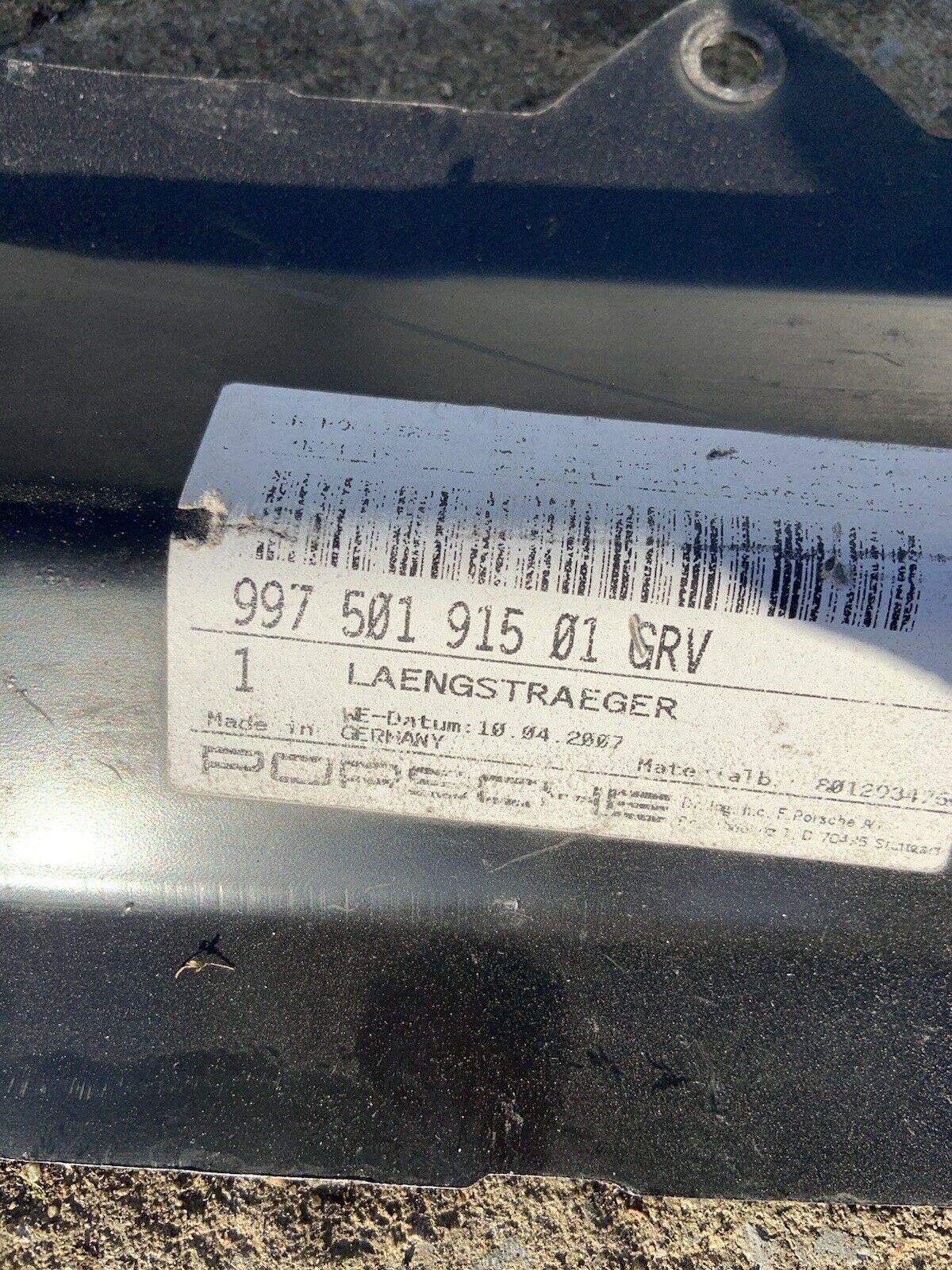 NOS Porsche 997/987 Membro lato sinistro 99750191501