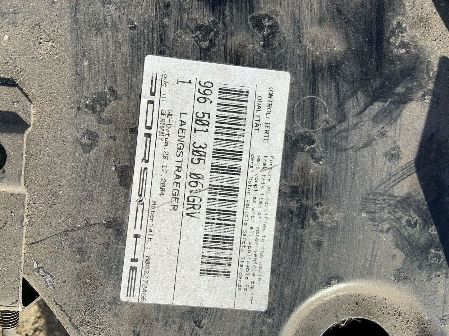 Porsche 996 Längsträger, vorne links 99650130506