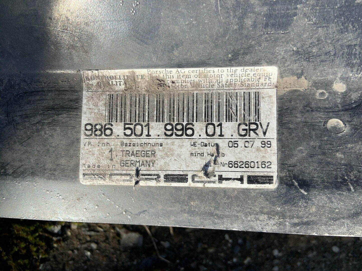 Porsche Boxster 986/987 Side Member, Right 98650199601