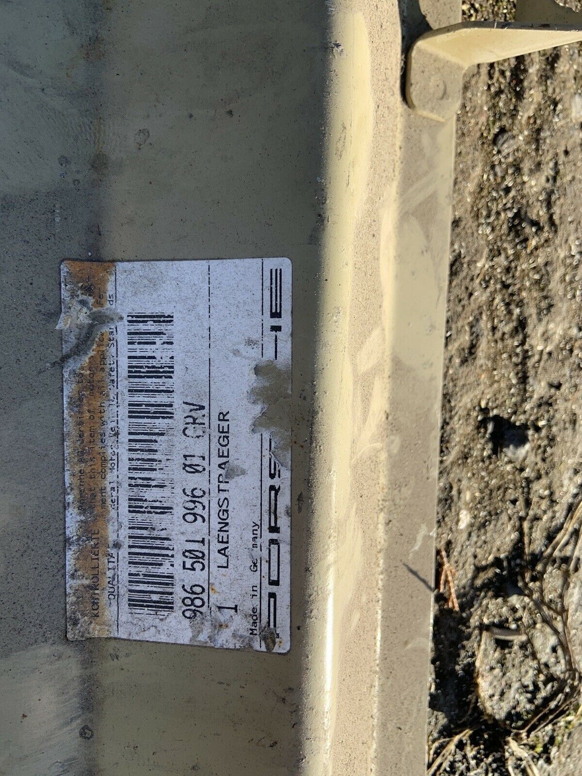 NOS Porsche 986/987 Side Member Right, 98650199601