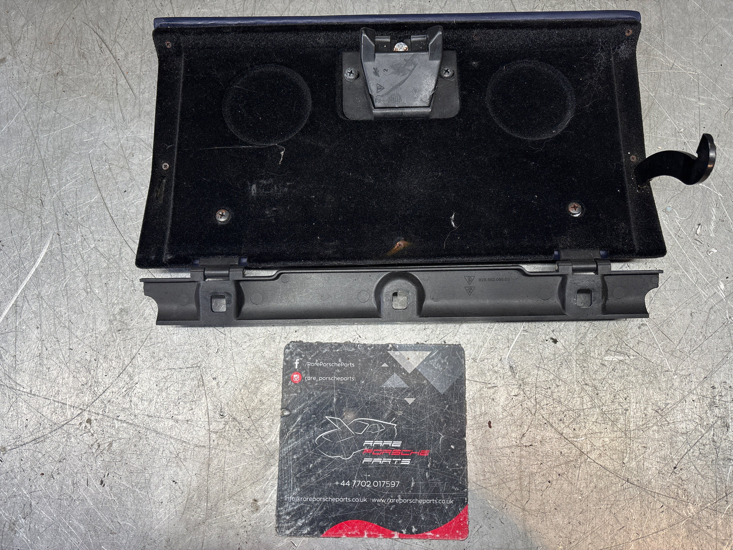 Porsche 944 cobalt blue glovebox door, used 94555212300 RHD only