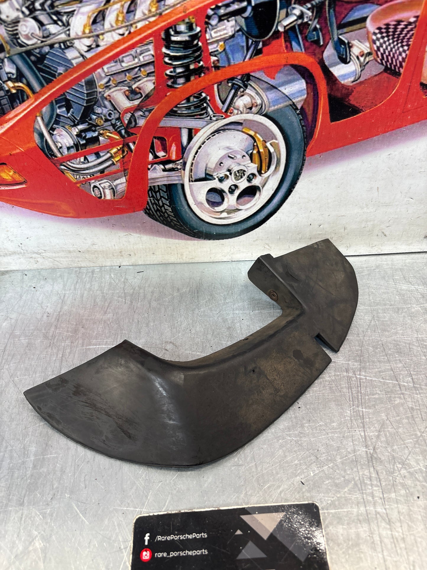 Porsche 944 front right bumper cover rubber insert, used 94450534800