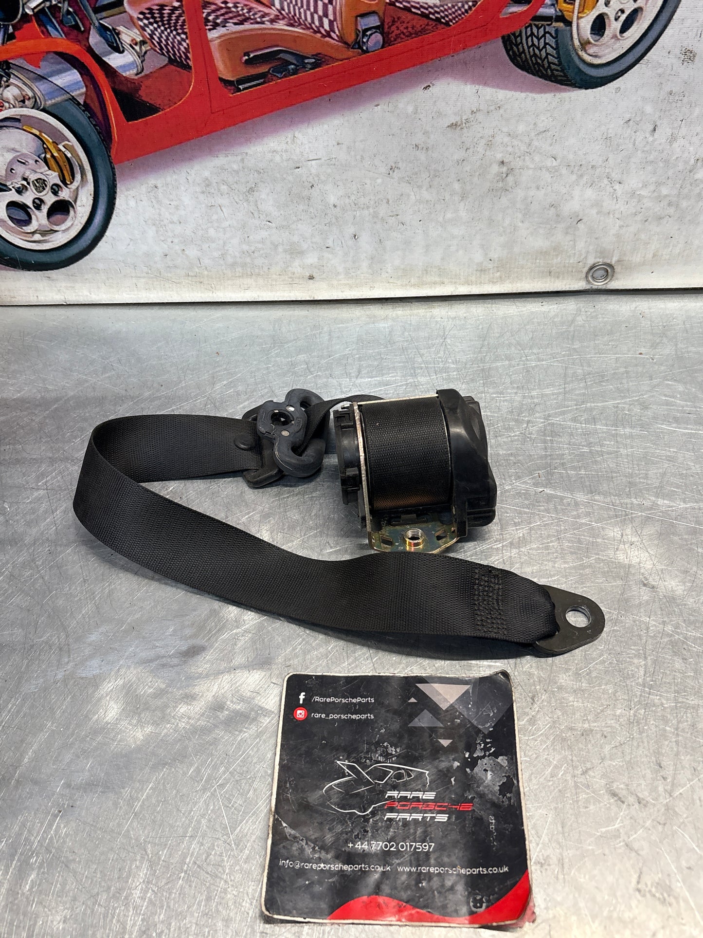 Porsche 911 996 right front seat belt, used 99680303402