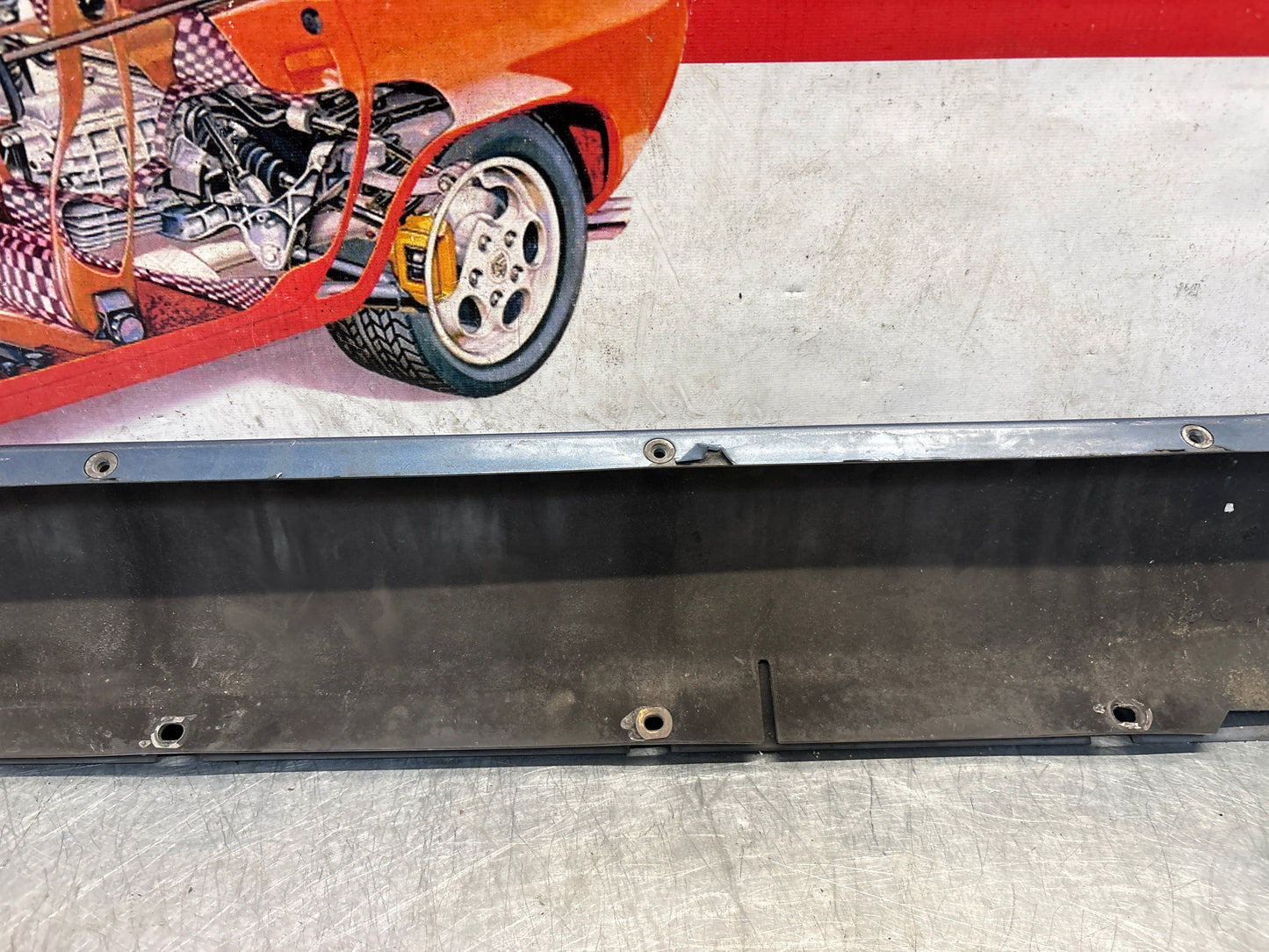 Porsche 928 S4 right sill cover, used 92855908602