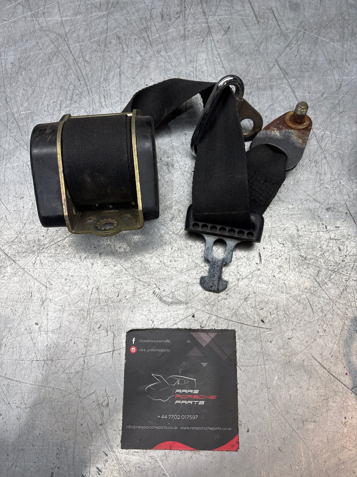 Porsche 924 early left N/S front seat belt, used 477857705
