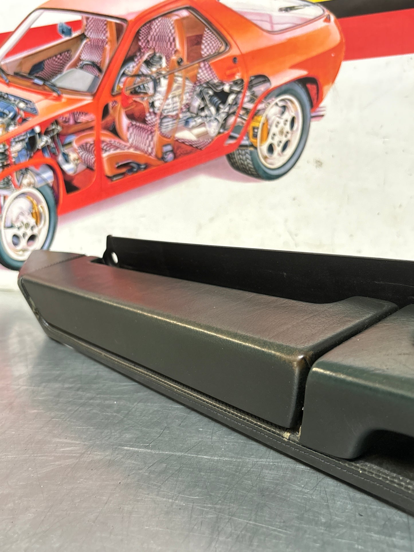 Porsche 928 Green door armrest, left, off side, 92855510103, used