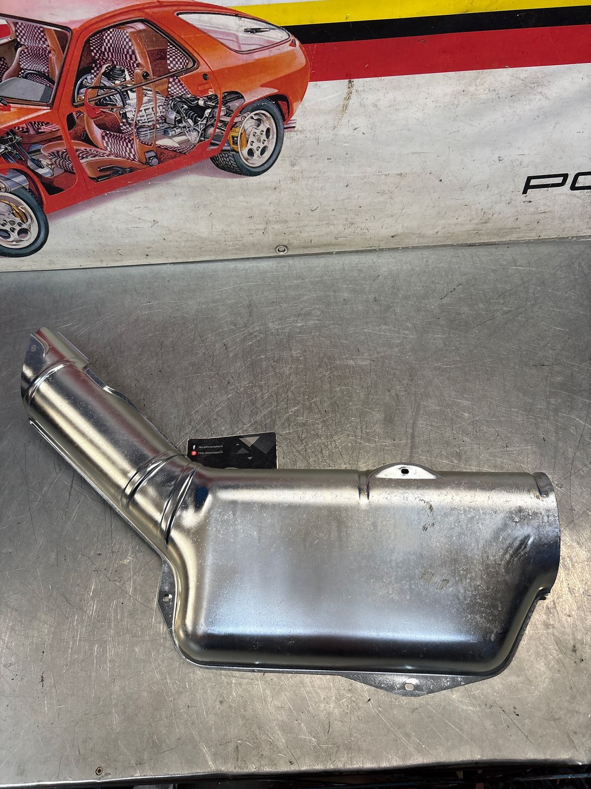 Porsche 928 78-79 heat shield protection plate, refurbished 92850493104