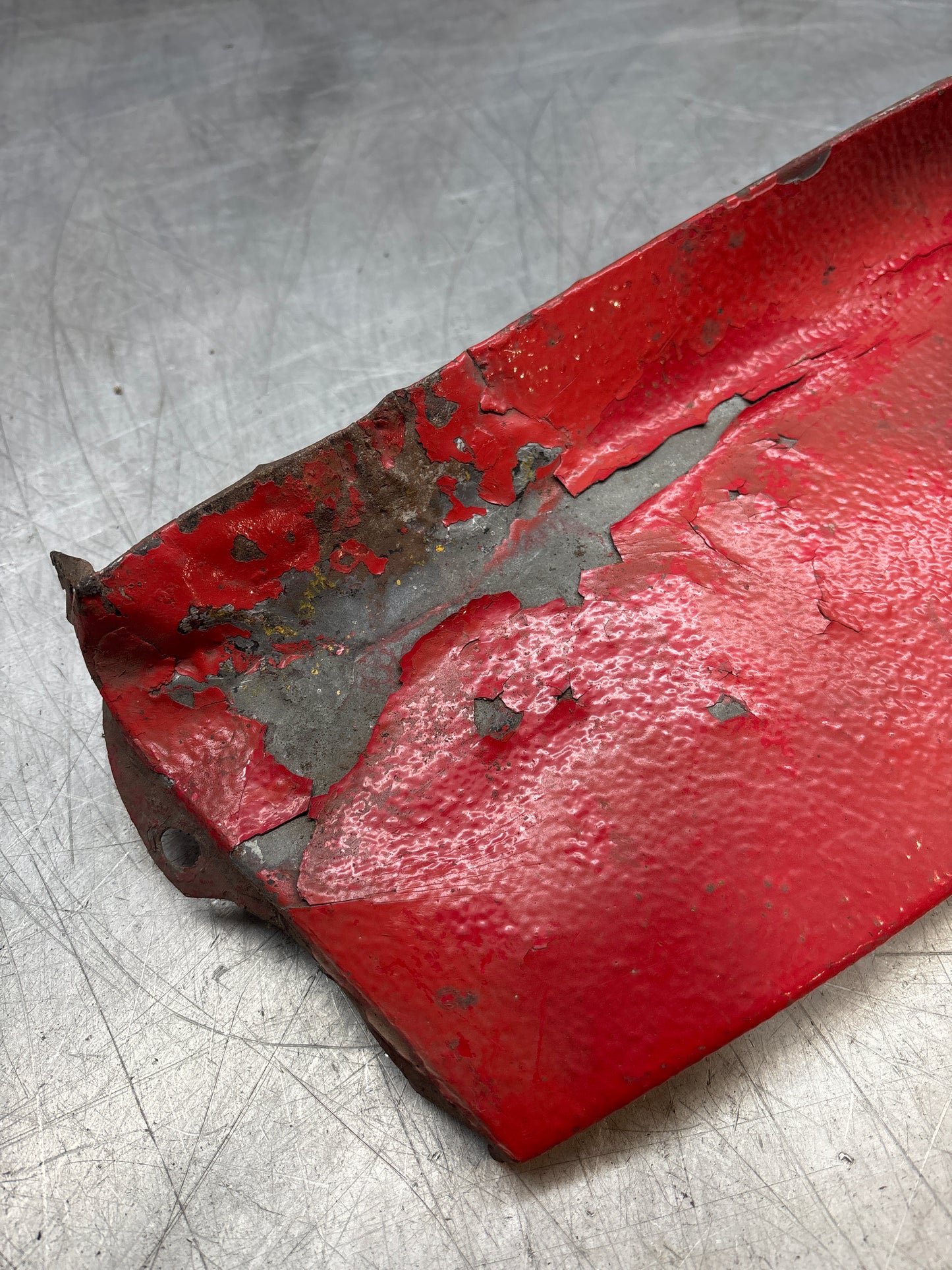 Porsche 924 Lower front valance, used, 94450303501 damaged