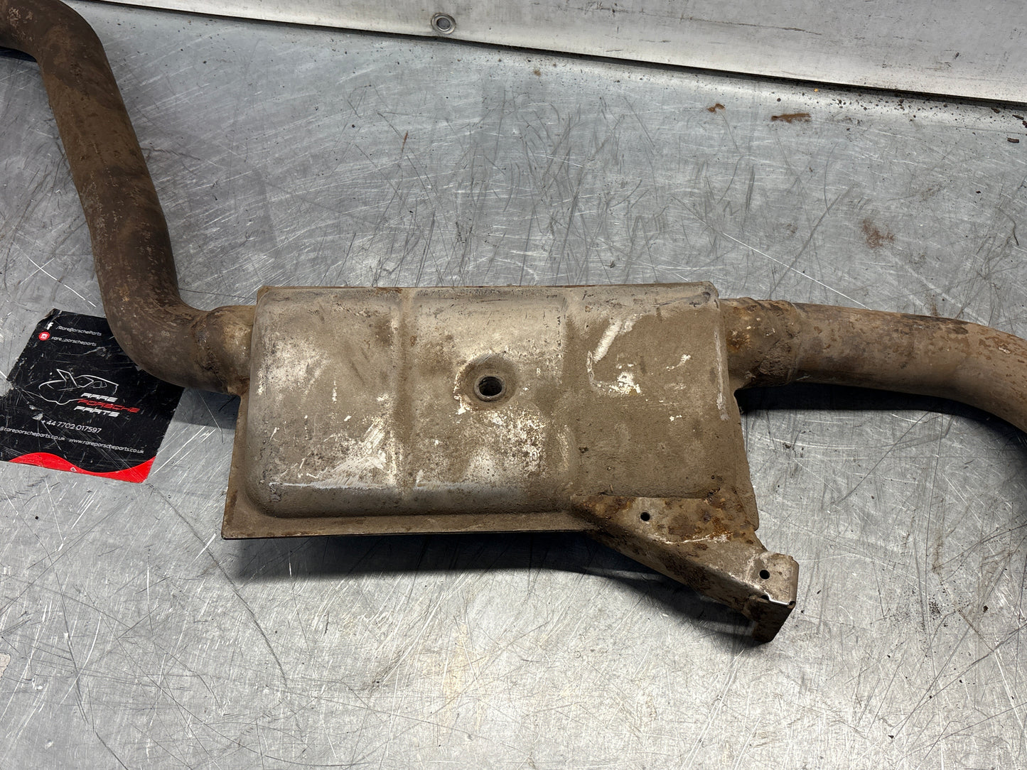 Porsche 928 S4 left middle silencer, used 92811109303