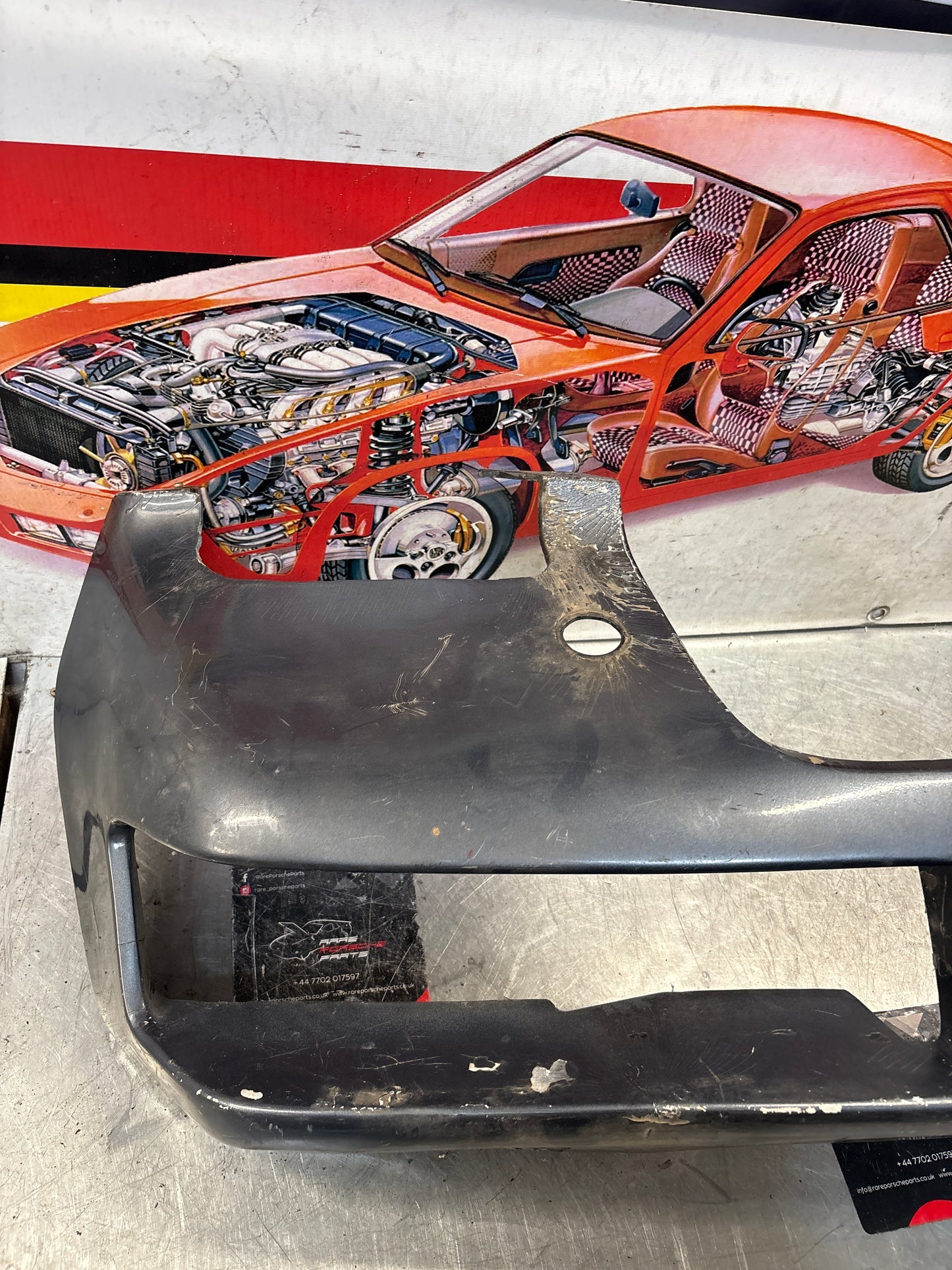 Porsche 928 front bumper cover panel, used 92850501306