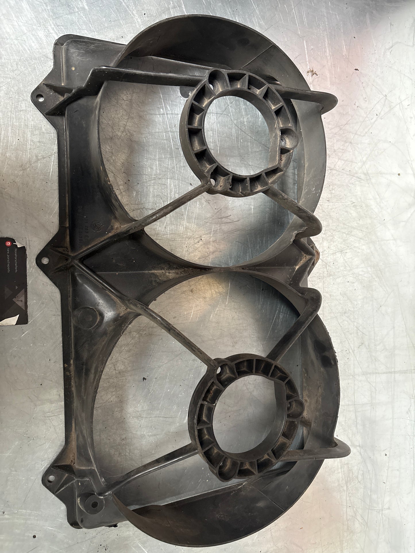 Porsche 924 / 924 Turbo / 944 twin radiator housing, used 477121207E / 477959455C