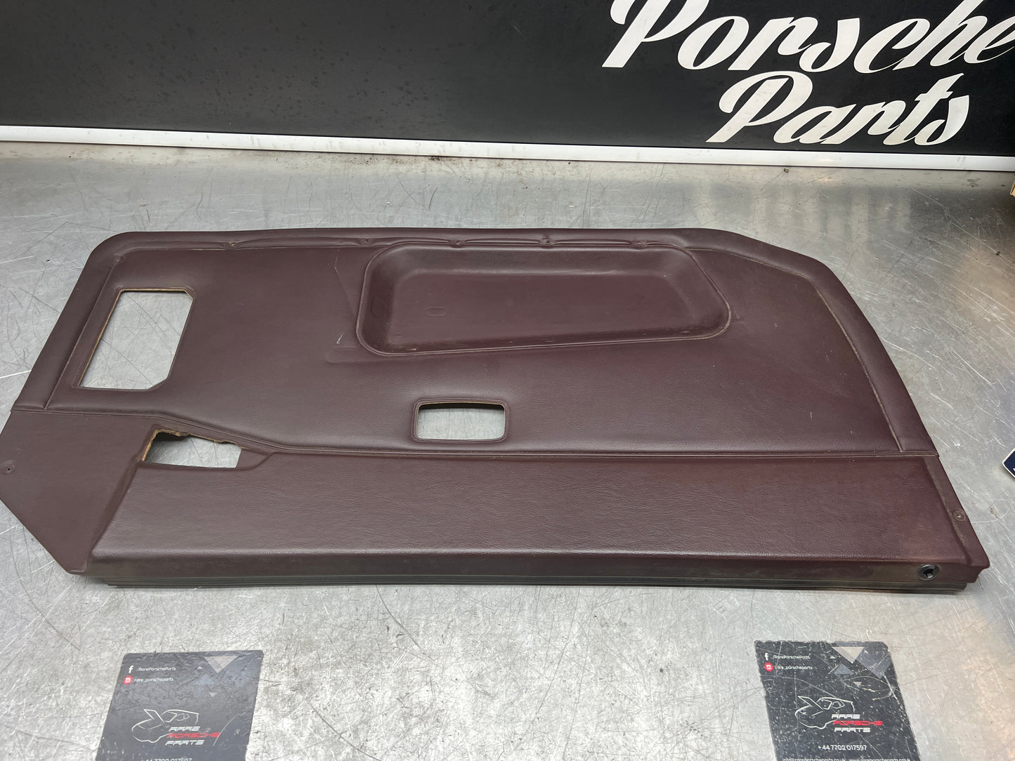 Porsche 944 left burgundy  door card for late cars from 85.5 944555017