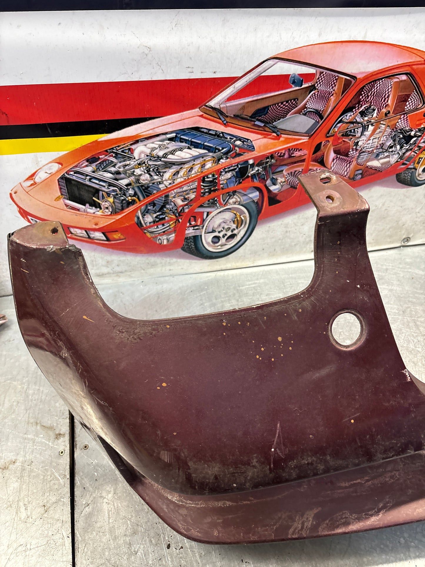 Porsche 928 front bumper cover panel, used 92850501306