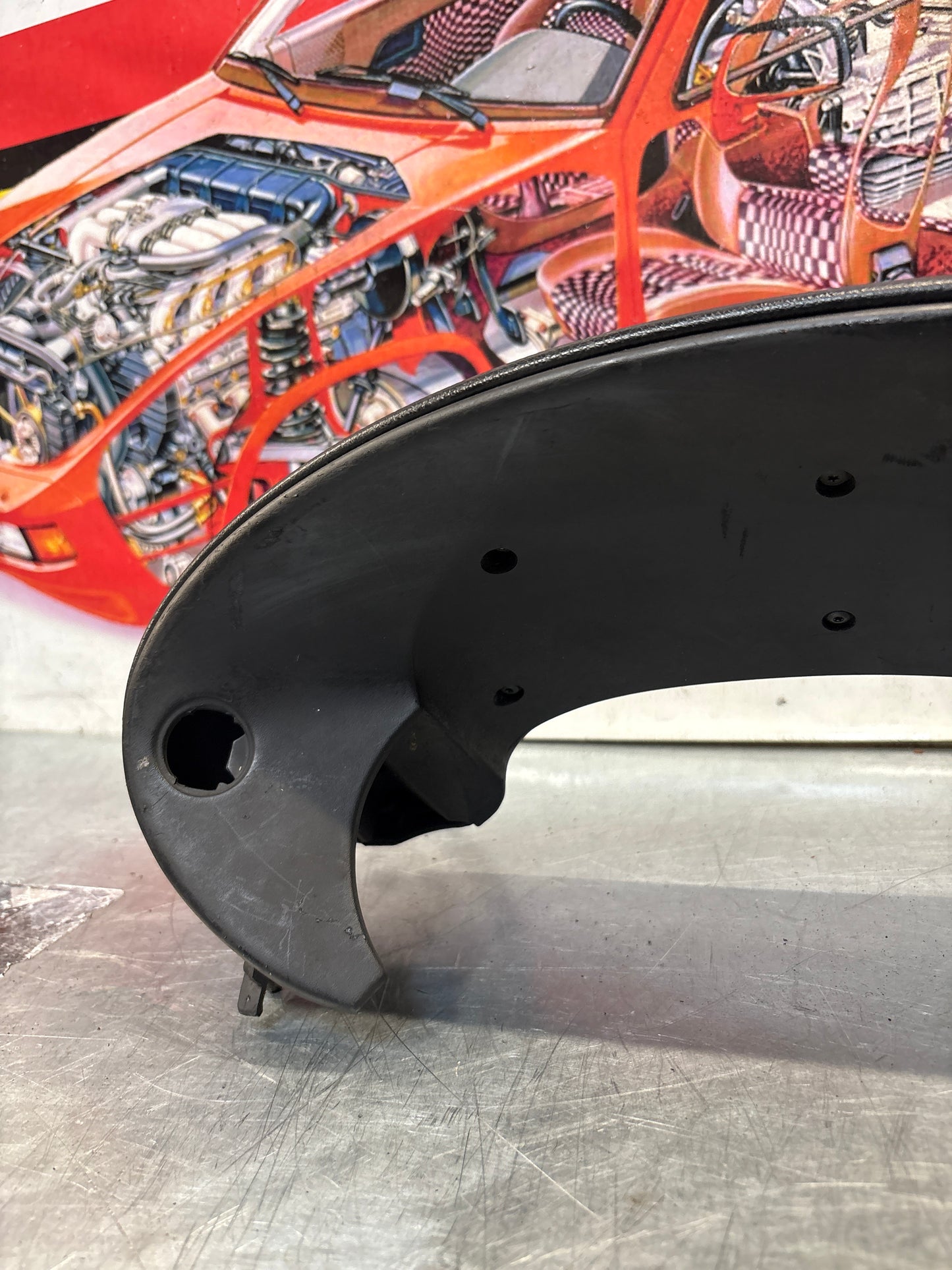 Porsche Boxster 986 dashboard cluster trim,black used 98655205500 / 98655205501