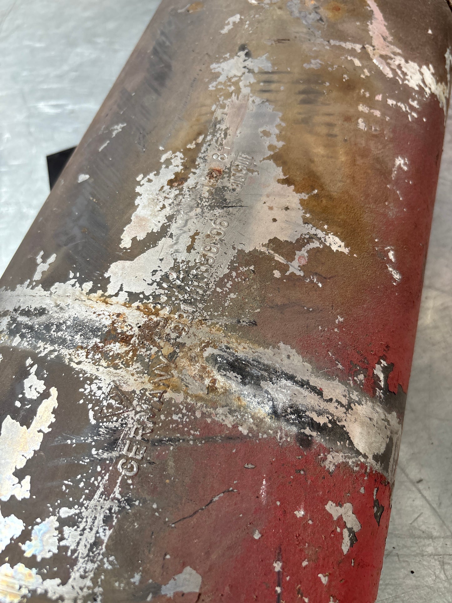 Porsche 924 Turbo Bischoff exhaust system rear muffler, used 93111105006