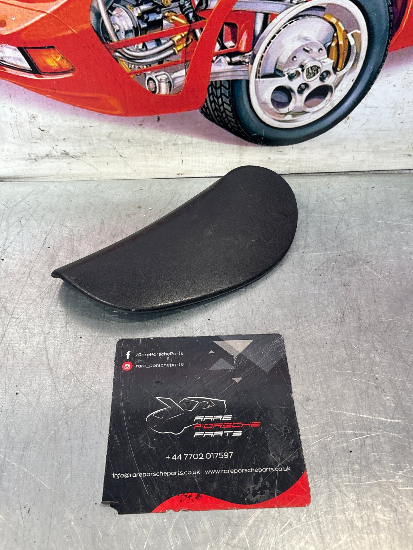 Porsche 928 seat hinge cover Marine Blue, left used 92852114702