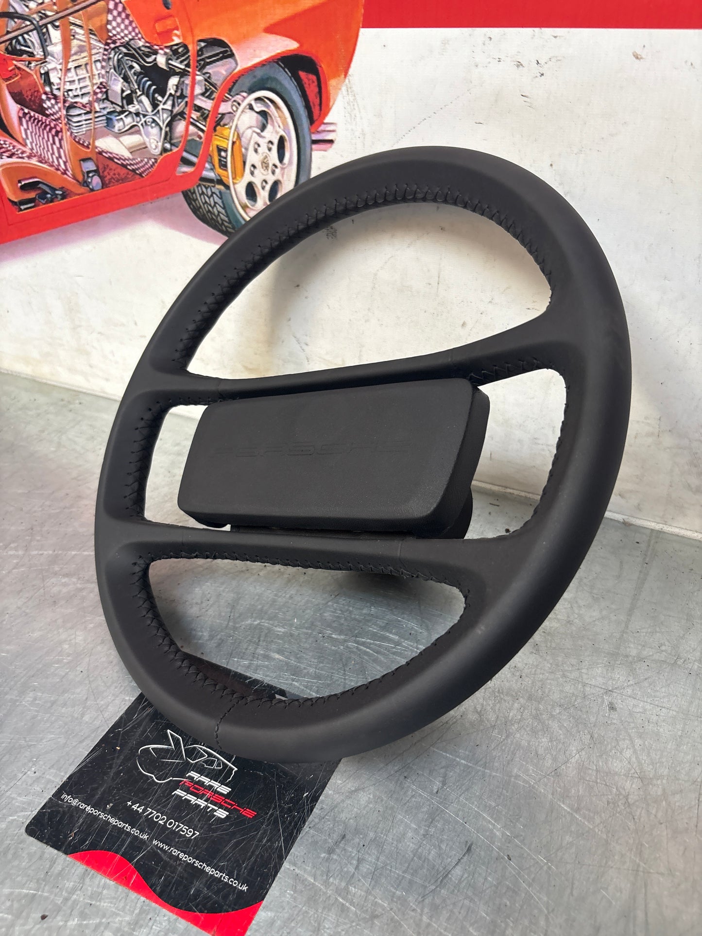 Porsche 944/924 Steering wheel, refurbished 19mm tube 477419091G /H