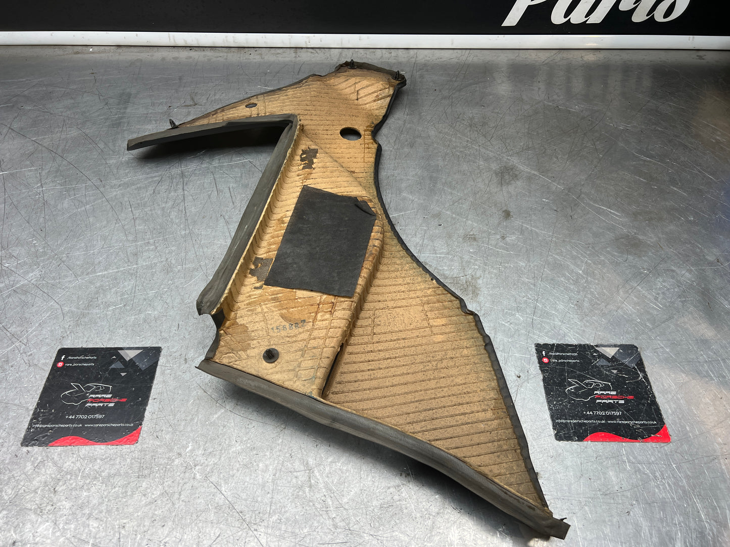 Porsche 944 blue rear interior C Post trim card left side. Quarter panel trim used 944555021