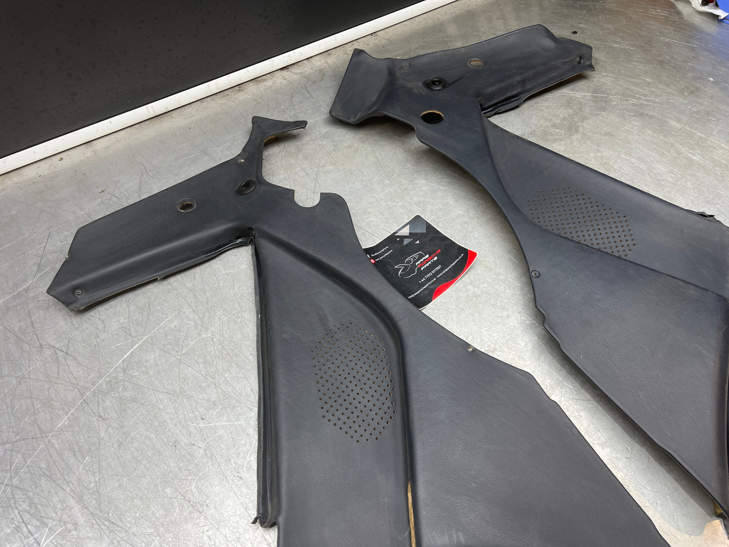 Porsche 944 blue rear interior C Post trims/cards. Quarter panel trim used really good condition 944555021 944555022