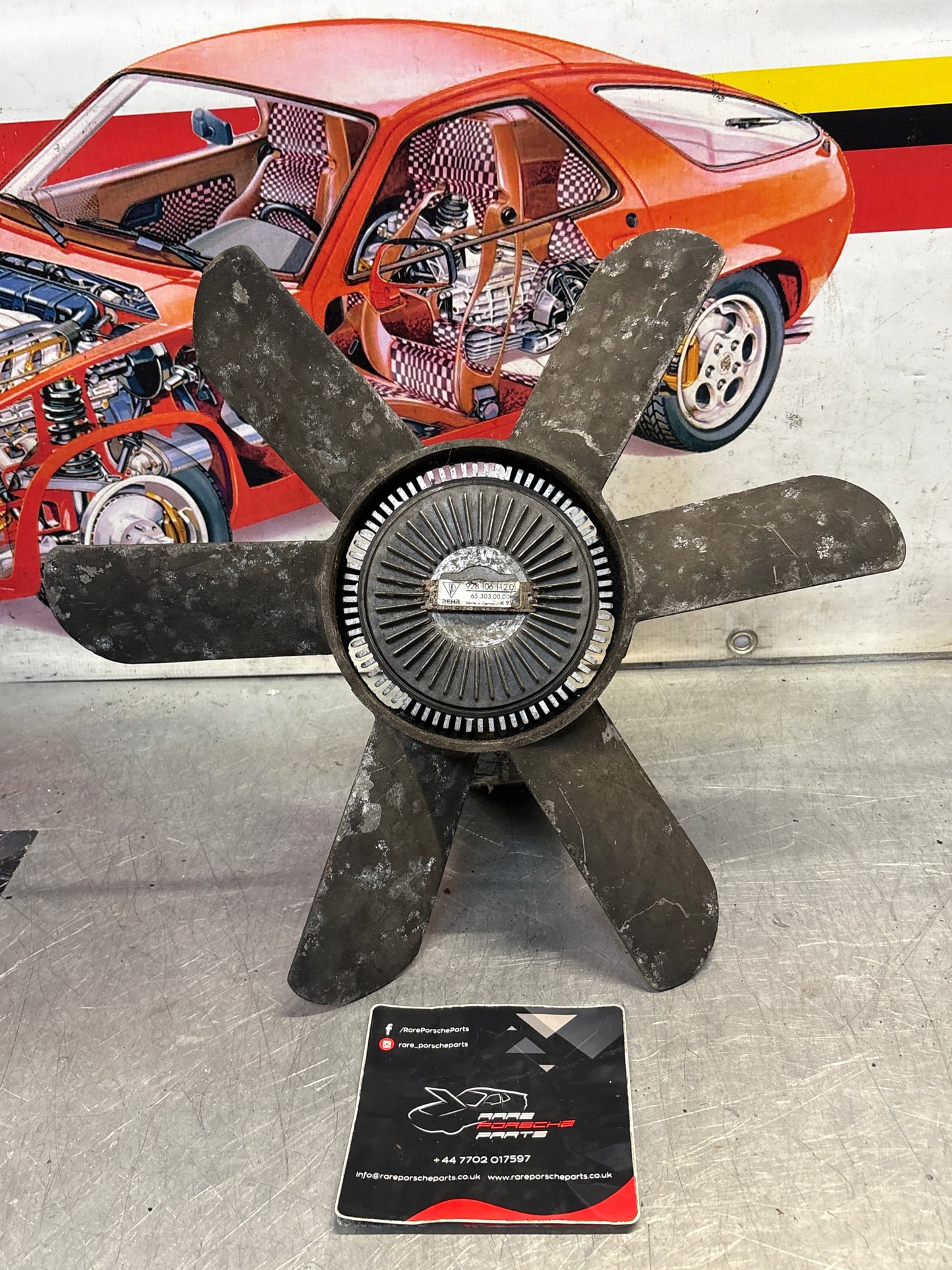 Porsche 928 Engine cooling viscous fan with bracket used 92810613701, 9281061101R