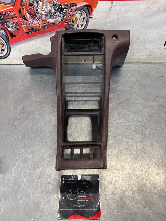 Porsche 928 Center console, used 92855206304 burgundy