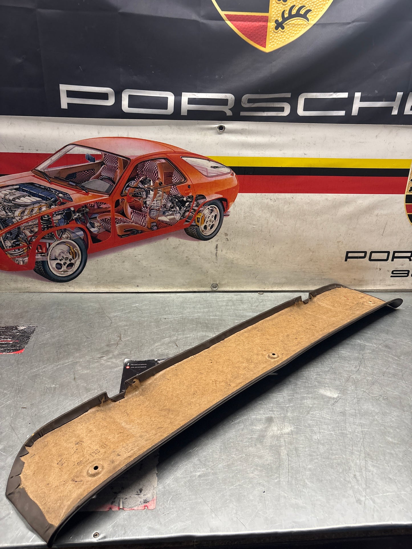 Porsche 924 944 sunroof mechanism trim panel brown 1984 onwards 94455594100