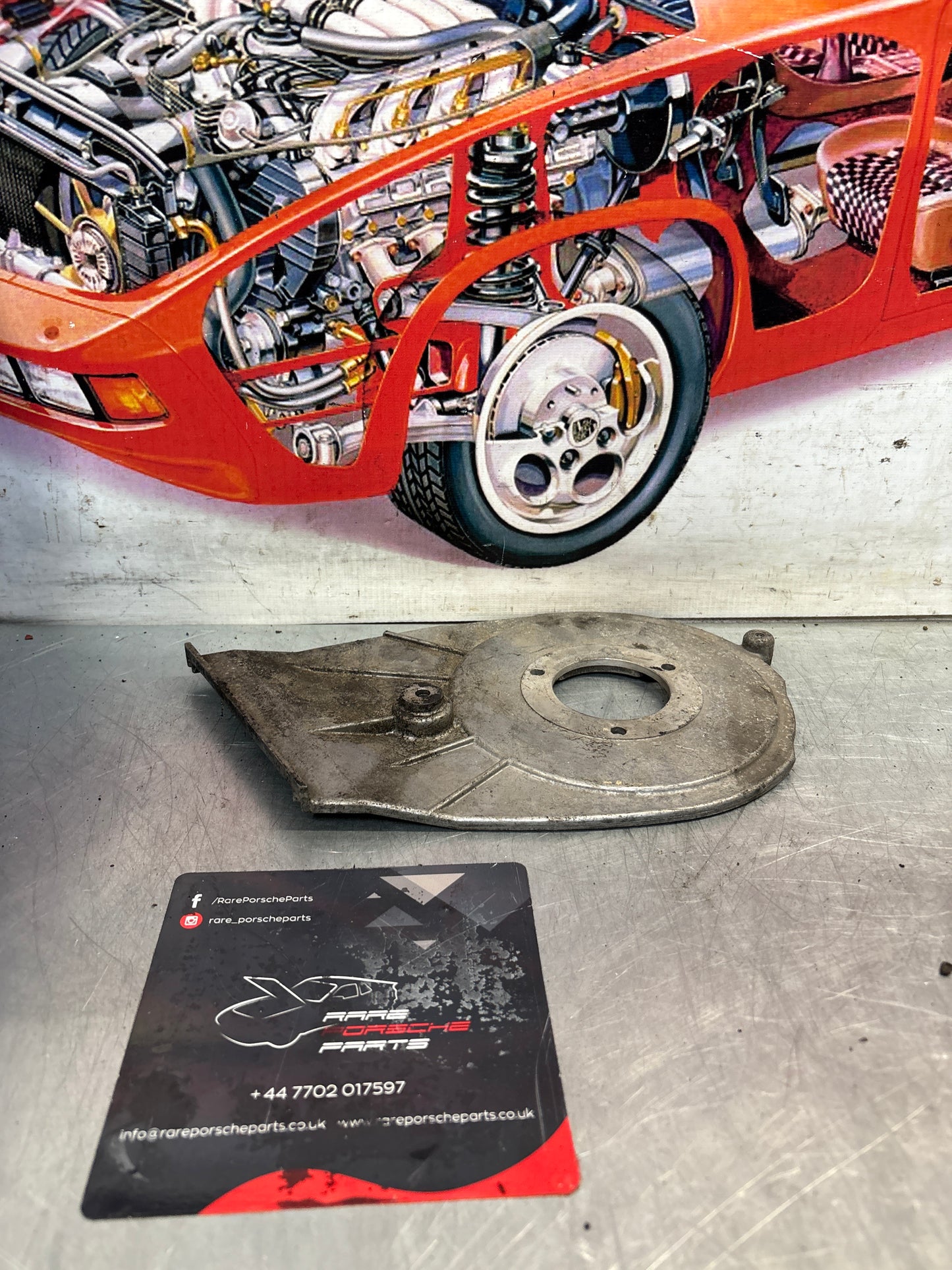 Porsche 928 Aluminium Timing Belt cover, used 9281051481R