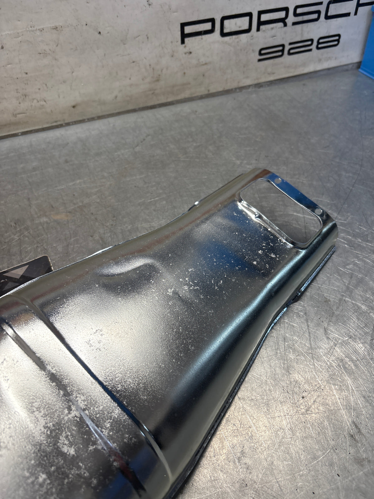 Porsche 928 heat protection plate, later type 92850449101, refurbished