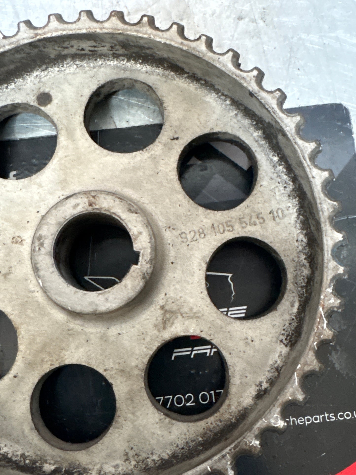 Porsche 928 camshaft timing gear, used 92810554510