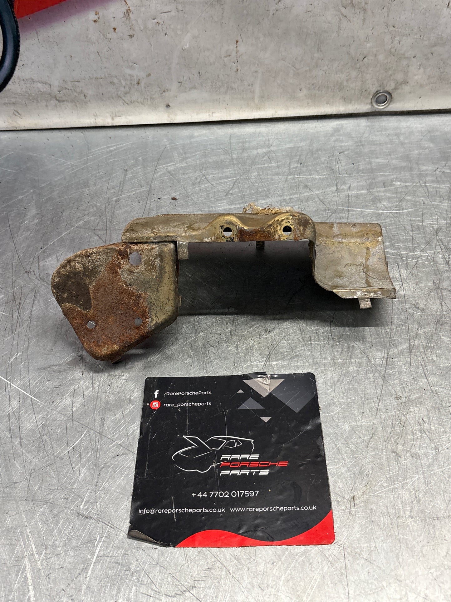 Porsche 928 engine mount heat shield protector plate, used 92837505501