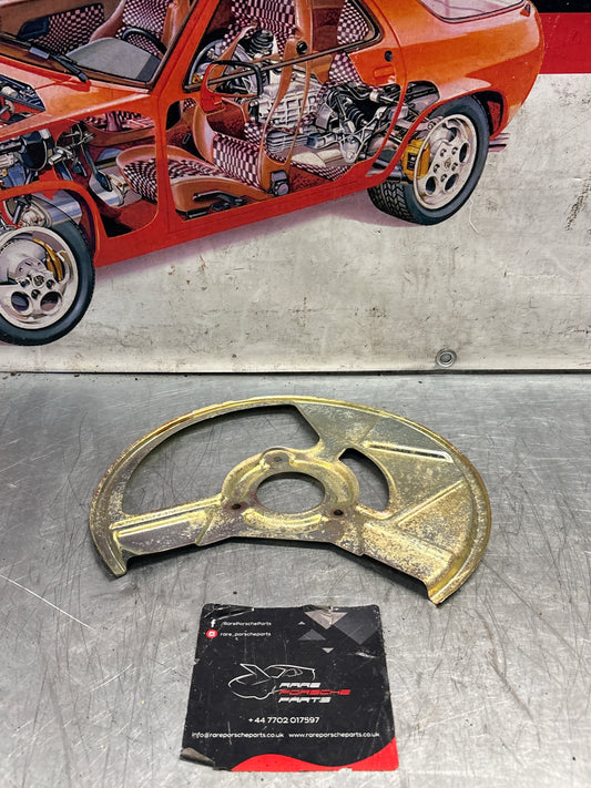 Porsche 968 front left brake dust cover plate, used 95135180502