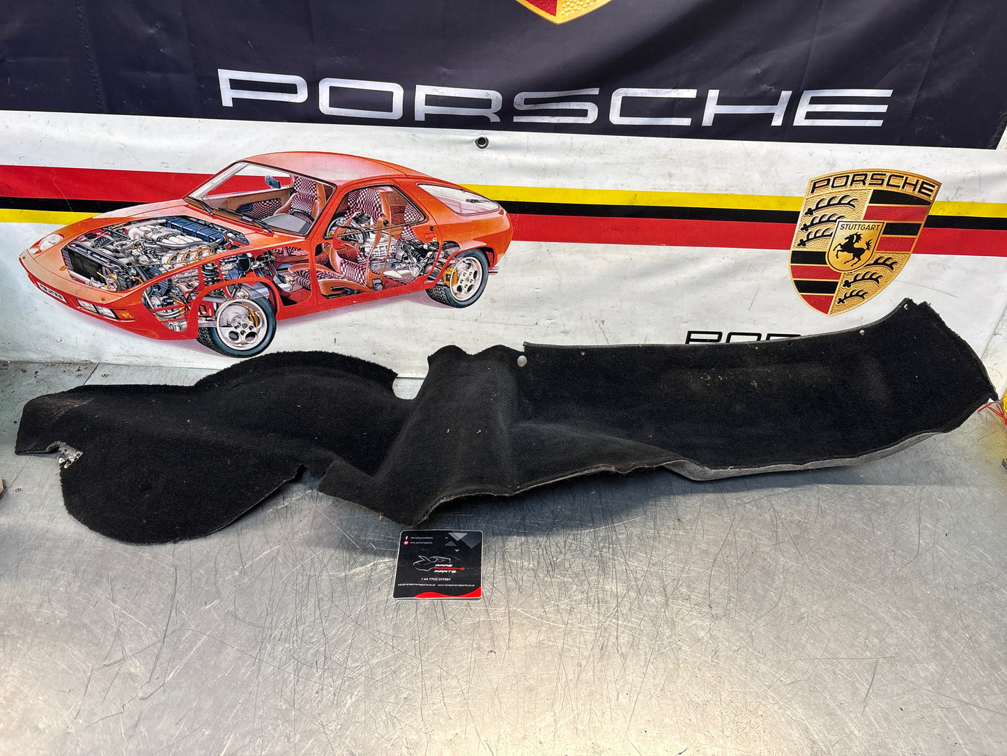 Porsche 924S 944 85.5- side trim panel, right, O/S black 94455508401 used