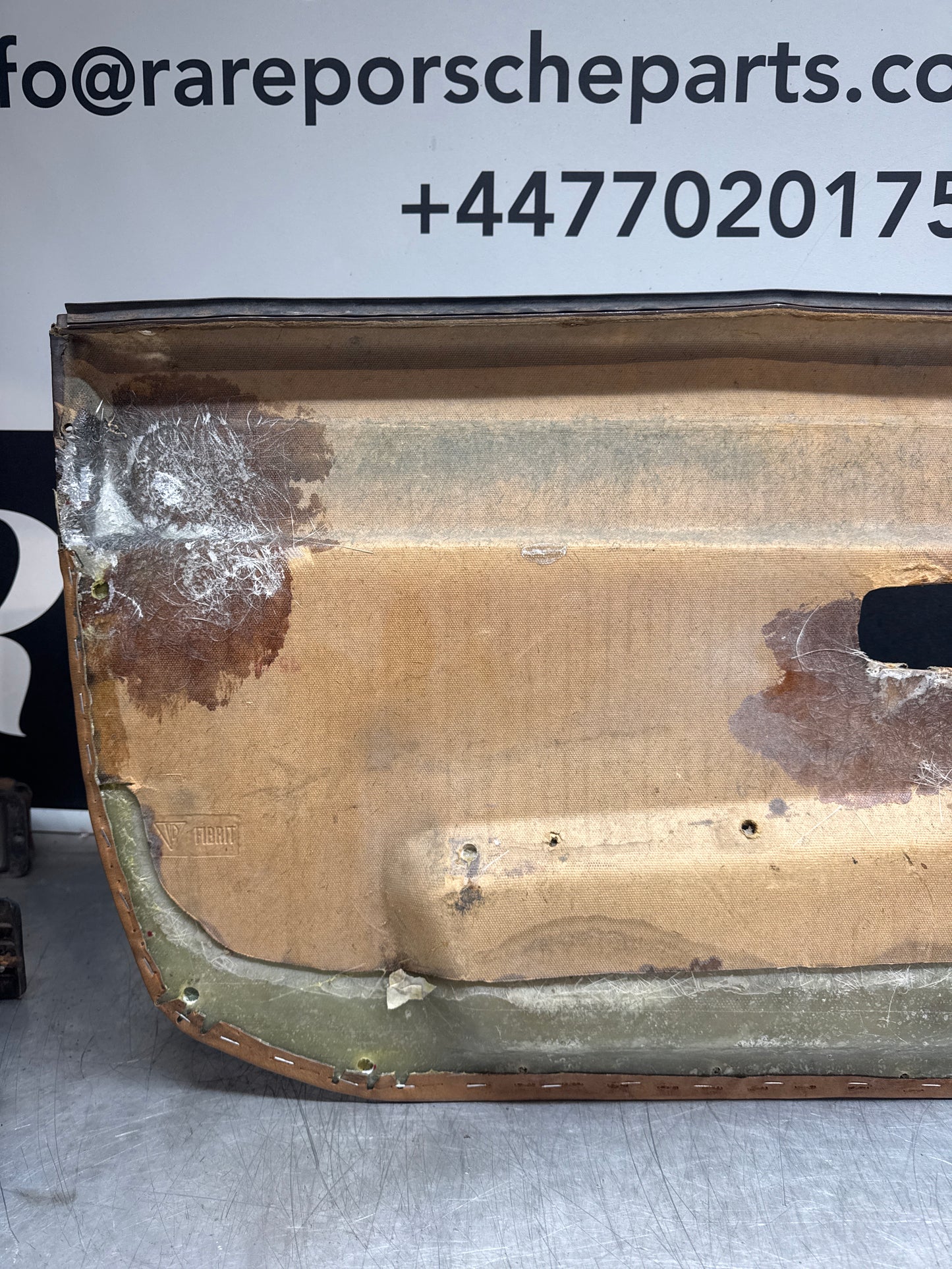 Porsche 924 / early 944 Brown and Caramel Used Door Cards, Pair. Fibreglass repaired 478867011