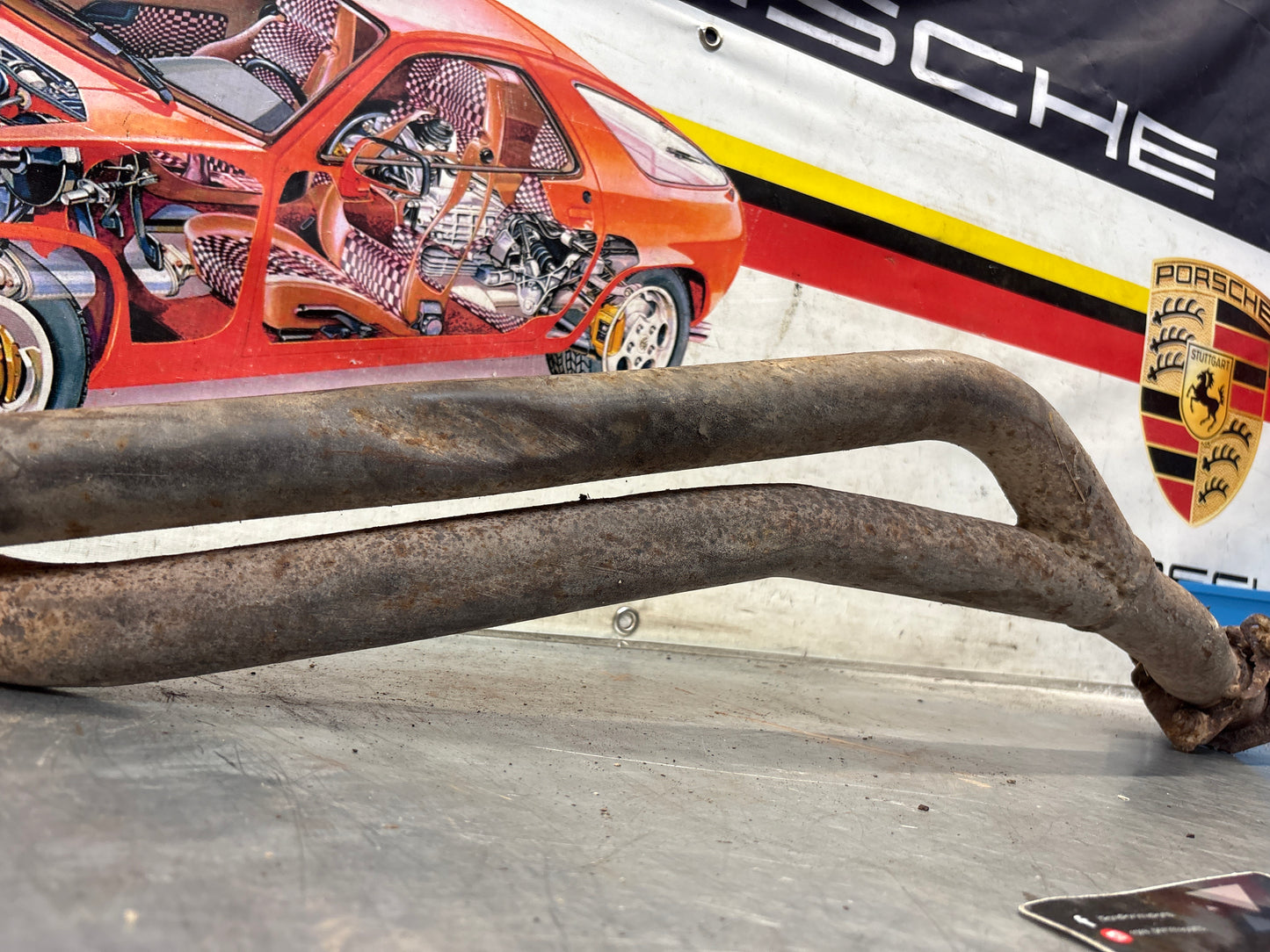 Porsche 924 exhaust pipe, used LHD only! 477253101H